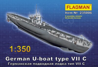 модель Германская подводная лодка типа VIIC 1/350